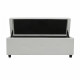 Banc coffre - Bout de lit Simili blanc Classique - L 140 cm