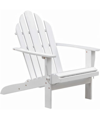 Fauteuil de jardin inclinable en Acacia FSC - 72,5 x 89,5 x H.94 cm - Blanc