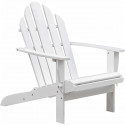 Fauteuil de jardin inclinable en Acacia FSC - 72,5 x 89,5 x H.94 cm - Blanc