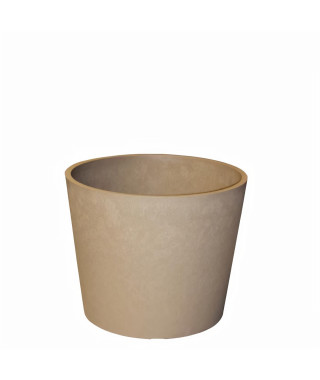 JANY FRANCE Pot rond dustwood Verve Actual - Ø 35 x H 32 cm - Taupe