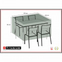 Housse pour table rect + chaises 180 - Noire