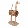 AIME Arbre a Chat en Jute, Forme Tunnel Girafe Fun, Fourrure, Jouet Pompon, Dim. 50x35x103 cm