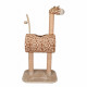 AIME Arbre a Chat en Jute, Forme Tunnel Girafe Fun, Fourrure, Jouet Pompon, Dim. 50x35x103 cm