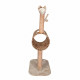 AIME Arbre a Chat en Jute, Forme Tunnel Girafe Fun, Fourrure, Jouet Pompon, Dim. 50x35x103 cm