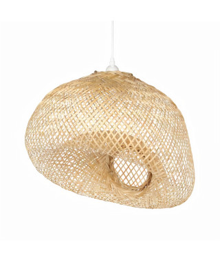 Suspension en bambou - 40 x 25 cm - H 140 cm - Beige