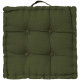 Coussin de sol - 40 x 40 x 8 cm - Vert kaki