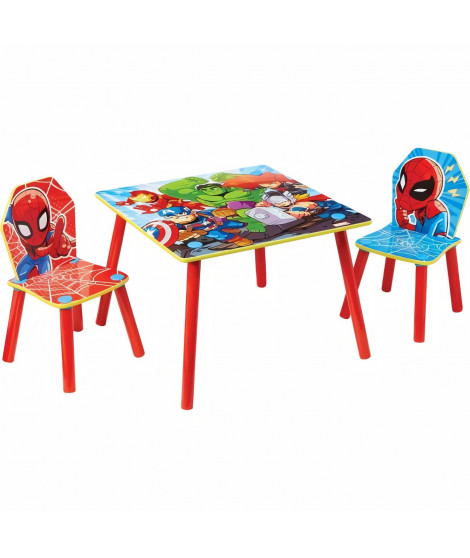 MARVEL Heroes Ensemble table et 2 chaises pour enfants