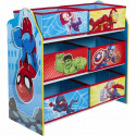 Super-héros Marvel Spider-Man - Meuble de rangement pour chambre d'enfant avec 6 bacs