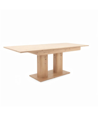 Table a manger extensible - Décor chene artisan - L140/220 x P 90 x H 80 cm