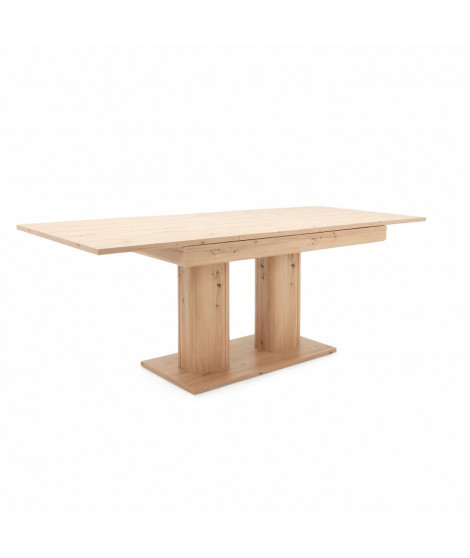 Table a manger extensible - Décor chene artisan - L140/220 x P 90 x H 80 cm