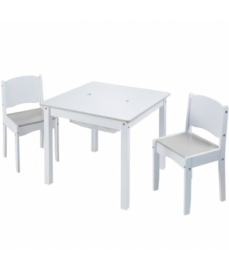 MOOSE TOYS Ensemble table créative et 2 chaises blanches pour enfants