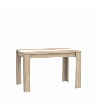 Table a manger fixe 120x80 cm - Décor chene sonoma et blanc mat - L120 x P79,8 x H78,2 cm - ELAMA