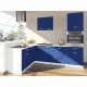 EXTRA - Cuisine compl?te d'angle colonne L 300cm - Bleu Mat