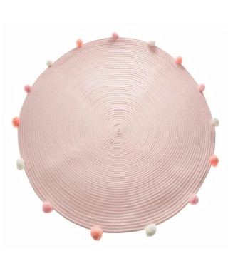 ATMOSPHERA FOR KIDS Tapis Gros Pompons - Rose