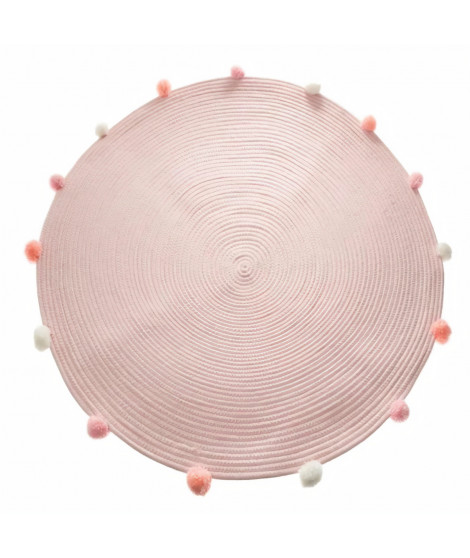 ATMOSPHERA FOR KIDS Tapis Gros Pompons - Rose