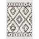 Tapis shaggy a motif berbere 140x200 cm - Blanc et noir - LOFT