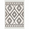 Tapis shaggy a motif berbere 140x200 cm - Blanc et noir - LOFT