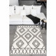 Tapis shaggy a motif berbere 140x200 cm - Blanc et noir - LOFT