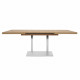 ORLANDO Table a manger a rallonge - Style industriel - Décor chene chene et métal - L 120-200 x P 80 x H 75 cm