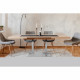 ORLANDO Table a manger a rallonge - Style industriel - Décor chene chene et métal - L 120-200 x P 80 x H 75 cm