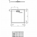 Receveur 90 x 90 cm - ULTRAFLAT NEW - extra-plat 2,5 cm - blanc brillant brillant - Ideal Standard