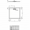 Receveur 90 x 90 cm - ULTRAFLAT NEW - extra-plat 2,5 cm - blanc brillant brillant - Ideal Standard