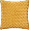 Coussin fourrure bouclé - 45 x 45 cm - ocre