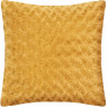 Coussin fourrure bouclé - 45 x 45 cm - ocre