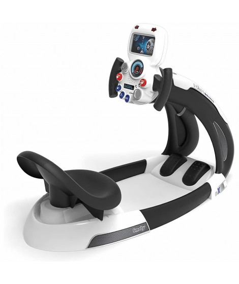 Smoby - V8 Driver Space - Simulateur de Conduite pour Enfant - Navette Spatiale - Volant Electronique - Sons et Lumieres