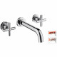 ROUSSEAU MELANGEUR LAVABO WALL + BOITIER CHROME