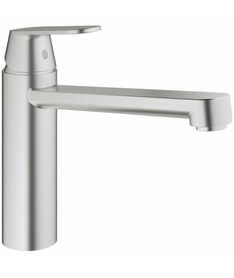 GROHE Mitigeur évier Eurosmart Cosmopolitan 30193DC0 - Bec médium - Bec tube pivotant 140° - Supersteel