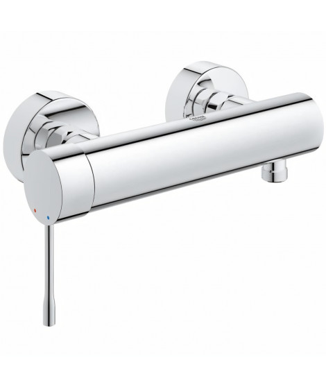 GROHE Mitigeur douche mural Essence 33636001 - Limiteur de température - Clapet anti-retour - Chrome