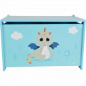 LEON LE DRAGON Coffre a jouets en bois ± 40 x 58 x 36 cm pour enfant