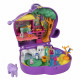 Polly Pocket - Coffret Zoo Eléphant, avec Mini-Poupées Polly et Bella, 5 Surprises, 13 Accessoires - Mini-Poupée - Des 4 ans