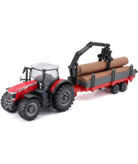 1/43 COLLECTION FERME - Tracteur Massey Fergusson + remorque a friction