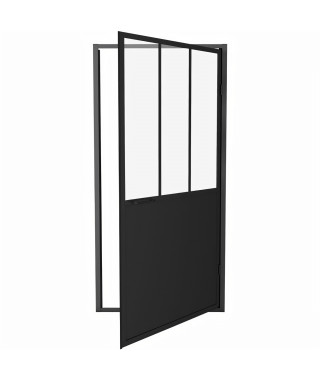 PORTE PIVOTANTE 100X200 STYLE INDUSTRIEL NOIR