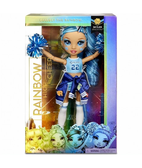 Rainbow High Cheerleader Poupée Mannequin 28m - Skyler Bradshaw - Bleue