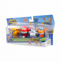 SUPER WINGS  Coffret Transform-A-Bots x4  Avions Jouets Transformables et Figurines Robots de 5 cm  Jouet Enfant 3ans+