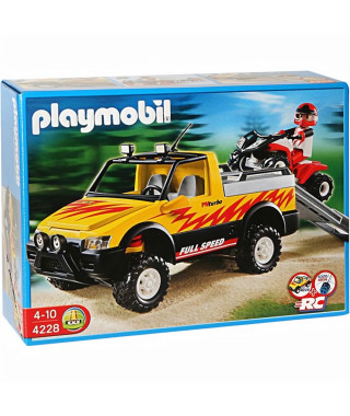 Playmobil Pick up & Quad de Course Rouge