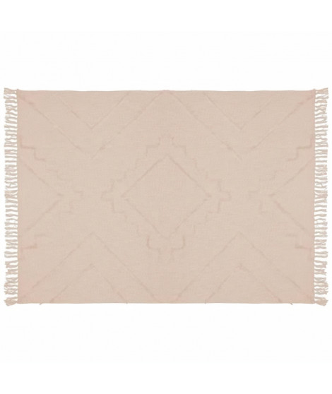Tapis Tuft Inca - Ivoire - En coton - 120 x 170 cm