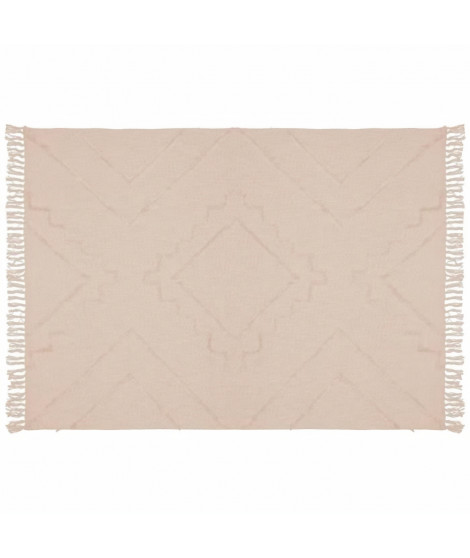 Tapis Tuft Inca - Ivoire - En coton - 120 x 170 cm