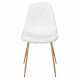 AUREA Lot de 2 Chaises imitation fourrure - Blanc - L 54,7 x P 44,1 x H 85,2 cm