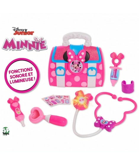 Minnie, Malette de Docteur, 8 accessoires, avec fonctions sonores et lumineuses, Jouet pour enfants des 3 ans, MCN09