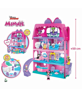 Minnie, L'Hotel de Minnie, 20 pieces, Figurines et accessoires, avec fonctions sonores et lumineuses
