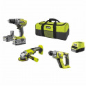 RYOBI Pack 3 outils sans fil One+ RCK183C-242S - Perceuse - meuleuse - perforateur - 2 batteries 2Ah et 4Ah - sac