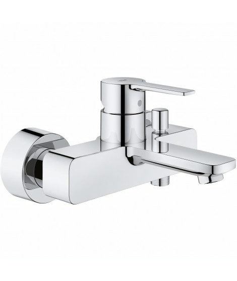 GROHE Mitigeur bain/douche mural Lineare 33849001 - Limiteur de température - Clapet anti-retour - Chrome