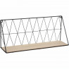 ATMOSPHERA Etagere murale filaire en fer et MDF - Noir