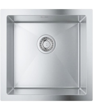 GROHE Évier en acier inoxydable K700 31578SD1 - A encastrer - 1 bac - sans égouttoir - 46,4x46,4 cm - Inox