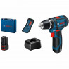 Perceuse visseuse sans-fil BOSCH PROFESSIONAL - GSR 12V-15 (2 batteries 2.0Ah, chargeur, coffret, set 10 embouts de vissage)