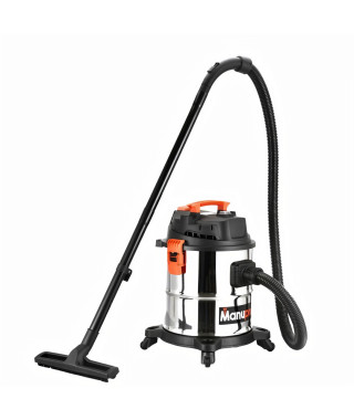 Aspirateur eau, poussiere et cendres  MANUPRO - Cuve acier inoxydable - 20 L - Fonction soufflerie